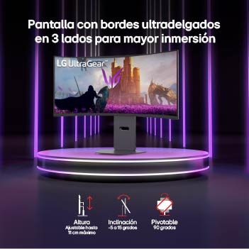 Monitor LG UltraGear Dimenciones entradas